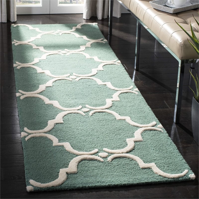 Safavieh Cambridge Teal Transitional Rug - Runner 2'6