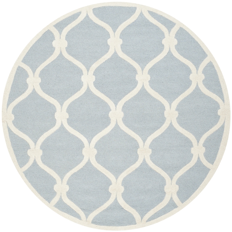 Safavieh Cambridge Blue Transitional Rug - Round 8'