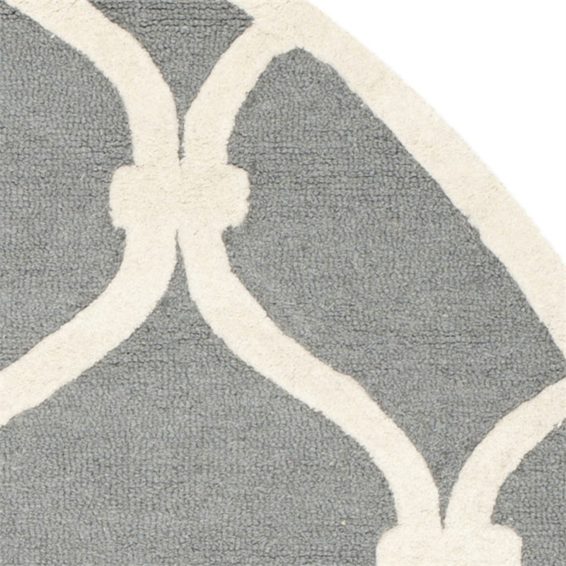 Safavieh Cambridge Dark Grey Transitional Rug - Round 8'