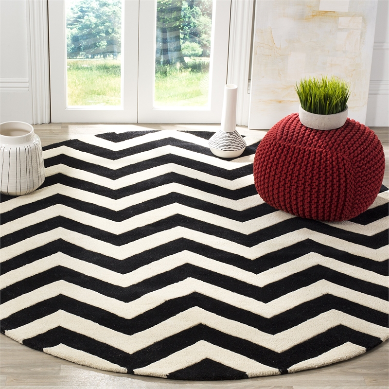 Safavieh Chatham Ivory Contemporary Rug - Round 5'