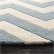 Safavieh Chatham 9' X 9' Round Wool Hand Tufted Rug in Blue / Ivory