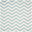 Safavieh Chatham 5' X 5' Square Wool Hand Tufted Rug in Blue / Ivory