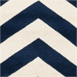 Safavieh Chatham 9' X 9' Round Wool Hand Tufted Rug in Navy / Ivory