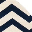 Safavieh Chatham 9' X 9' Round Wool Hand Tufted Rug in Navy / Ivory