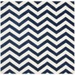 Safavieh Chatham 5' X 5' Square Wool Hand Tufted Rug in Navy / Ivory
