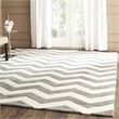 Safavieh Chatham 5' X 8' Wool Hand Tufted Rug In Dark Gray And Ivory