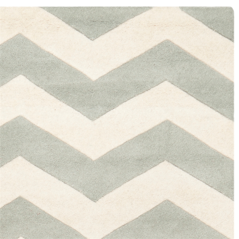 Safavieh Chatham 11' X 15' Wool Hand Tufted Rug in Gray / Ivory