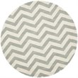 Safavieh Chatham 5' X 5' Round Wool Hand Tufted Rug in Gray / Ivory