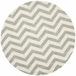 Safavieh Chatham 9' X 9' Round Wool Hand Tufted Rug in Gray / Ivory