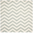 Safavieh Chatham 5' X 5' Square Wool Hand Tufted Rug in Gray / Ivory