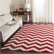 Safavieh Chatham 3' X 5' Wool Hand Tufted Rug in Red / Ivory