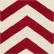 Safavieh Chatham 3' X 5' Wool Hand Tufted Rug in Red / Ivory