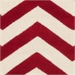 Safavieh Chatham 5' X 5' Square Wool Hand Tufted Rug in Red / Ivory