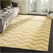 Safavieh Chatham 5' X 8' Wool Hand Tufted Rug in Gold / Ivory