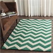 Safavieh Chatham 4' X 6' Wool Hand Tufted Rug in Teal / Ivory