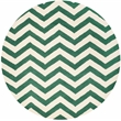 Safavieh Chatham 7' X 7' Round Wool Hand Tufted Rug in Teal / Ivory