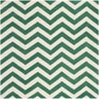 Safavieh Chatham 7' X 7' Square Wool Hand Tufted Rug in Teal / Ivory
