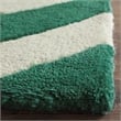 Safavieh Chatham 7' X 7' Square Wool Hand Tufted Rug in Teal / Ivory
