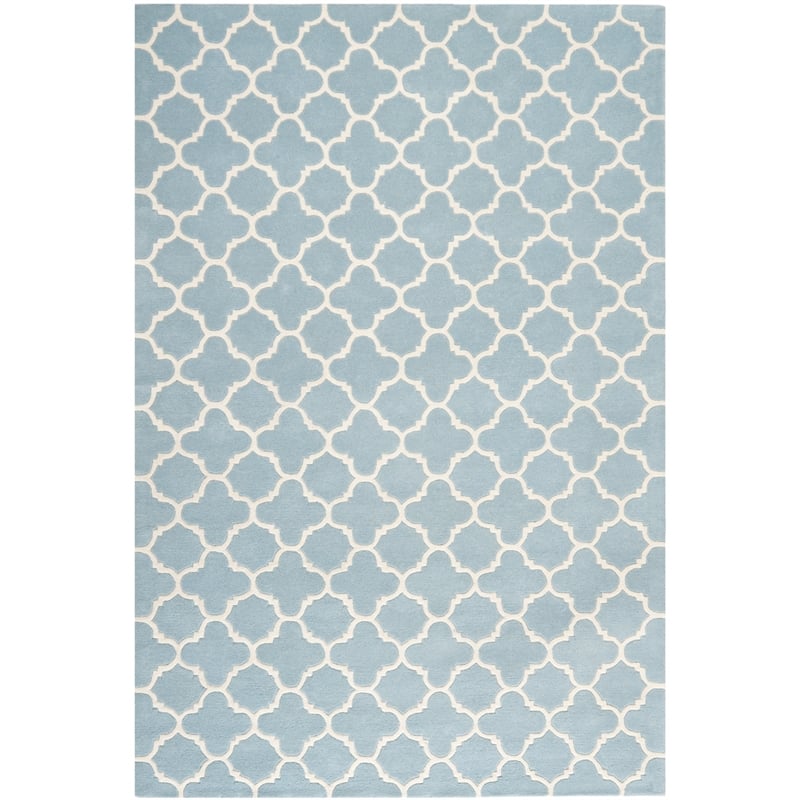 Safavieh Chatham 6' X 9' Wool Hand Tufted Rug in Blue / Ivory