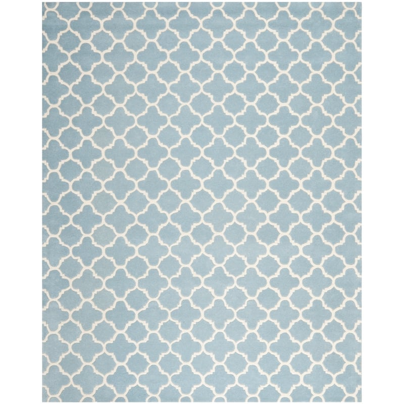 Safavieh Chatham 6' X 9' Wool Hand Tufted Rug in Blue / Ivory
