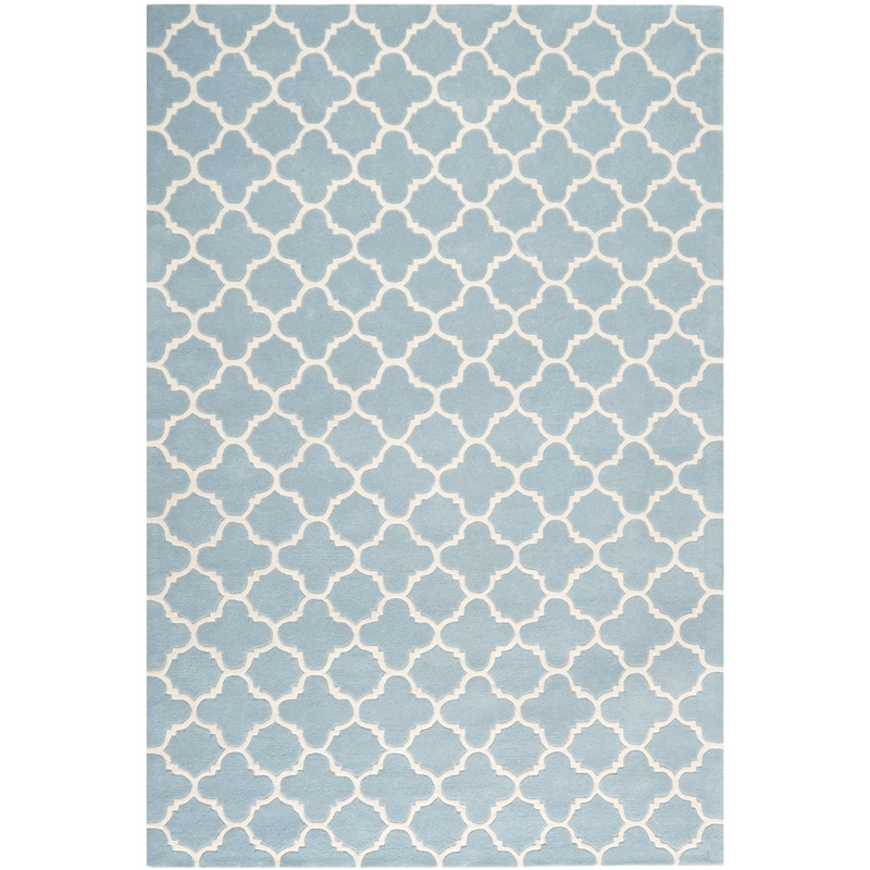 Safavieh Chatham 10' X 14' Wool Hand Tufted Rug in Blue / Ivory