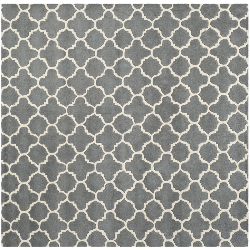 Safavieh Chatham Dark Grey Contemporary Rug - Square 7'