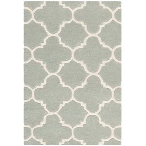 Safavieh Chatham 2' X 3' Wool Hand Tufted Rug in Gray / Ivory