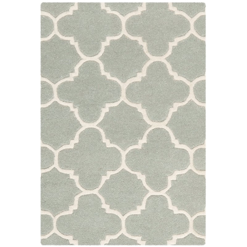 Safavieh Chatham 2' X 3' Wool Hand Tufted Rug in Gray / Ivory