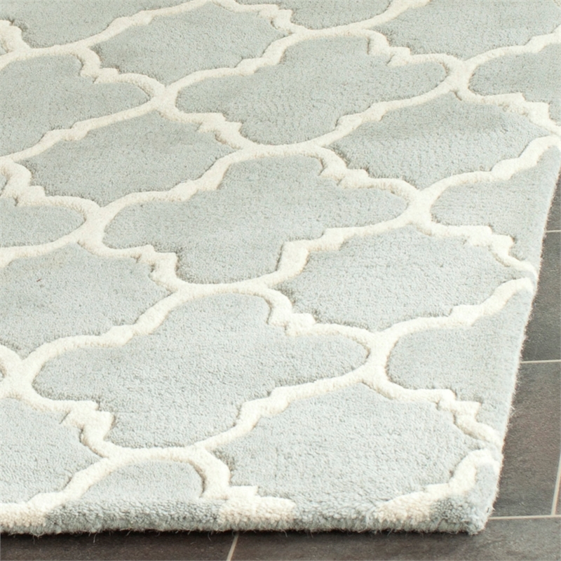 Safavieh Chatham 2' X 3' Wool Hand Tufted Rug in Gray / Ivory