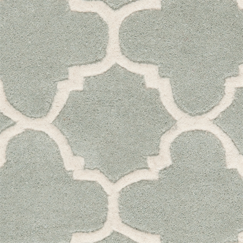 Safavieh Chatham 3' X 5' Wool Hand Tufted Rug in Gray / Ivory