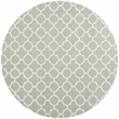 Safavieh Chatham 7' X 7' Round Wool Hand Tufted Rug in Gray / Ivory