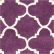 Safavieh Chatham 6' X 9' Wool Hand Tufted Rug in Purple / Ivory