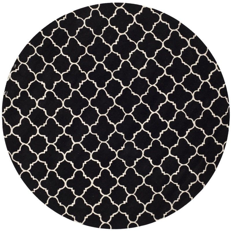 Safavieh Chatham Black Contemporary Rug - Round 7'