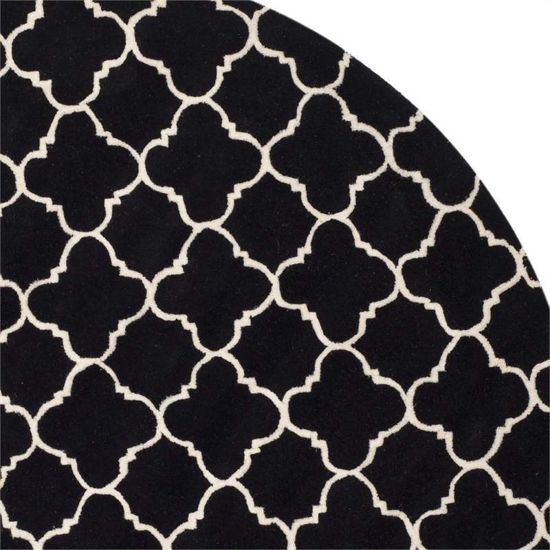 Safavieh Chatham Black Contemporary Rug - Round 7'