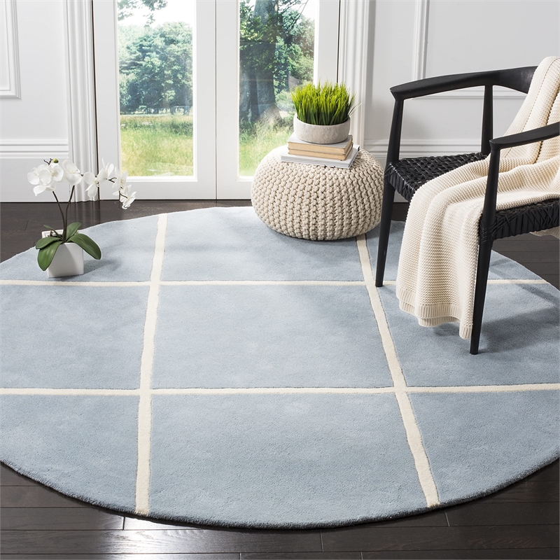 Safavieh Chatham Black Contemporary Rug - Round 7'