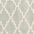Safavieh Chatham 7' X 7' Round Wool Hand Tufted Rug in Light Blue / Ivory