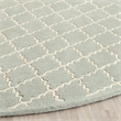 Safavieh Chatham 7' X 7' Round Wool Hand Tufted Rug in Light Blue / Ivory