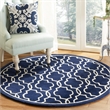 Safavieh Chatham Dark Blue Contemporary Rug - Round 5'