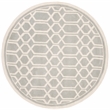 Safavieh Chatham 5' X 5' Round Wool Hand Tufted Rug in Gray / Ivory
