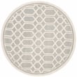 Safavieh Chatham 7' X 7' Round Wool Hand Tufted Rug in Gray / Ivory