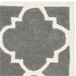Safavieh Chatham 2' X 3' Wool Hand Tufted Rug In Dark Gray And Ivory