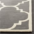 Safavieh Chatham 5' X 8' Wool Hand Tufted Rug In Dark Gray And Ivory