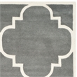 Safavieh Chatham 6' X 9' Wool Hand Tufted Rug In Dark Gray And Ivory