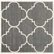 Safavieh Chatham 7' X 7' Square Wool Hand Tufted Rug In Dark Gray And Ivory