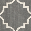 Safavieh Chatham 7' X 7' Square Wool Hand Tufted Rug In Dark Gray And Ivory