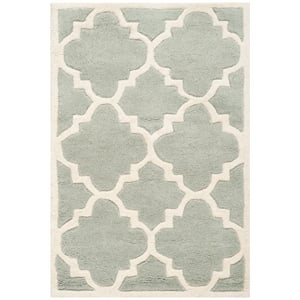Safavieh Chatham 2' X 3' Wool Hand Tufted Rug in Gray / Ivory