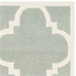 Safavieh Chatham 3' X 5' Wool Hand Tufted Rug in Gray / Ivory