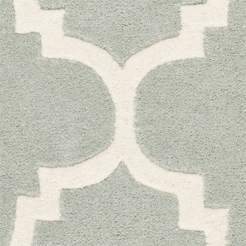 Safavieh Chatham 3' X 5' Wool Hand Tufted Rug in Gray / Ivory