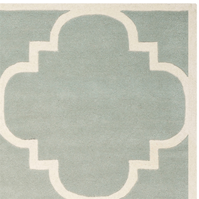 Safavieh Chatham 6' X 9' Wool Hand Tufted Rug in Gray / Ivory