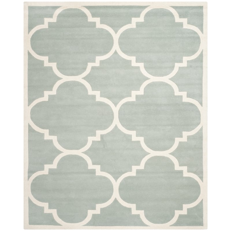 Safavieh Chatham 10' X 14' Wool Hand Tufted Rug in Gray / Ivory